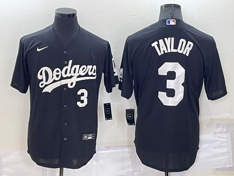 Men Los Angeles Dodgers #3 Taylor Black Inversion Nike 2022 MLB Jersey
